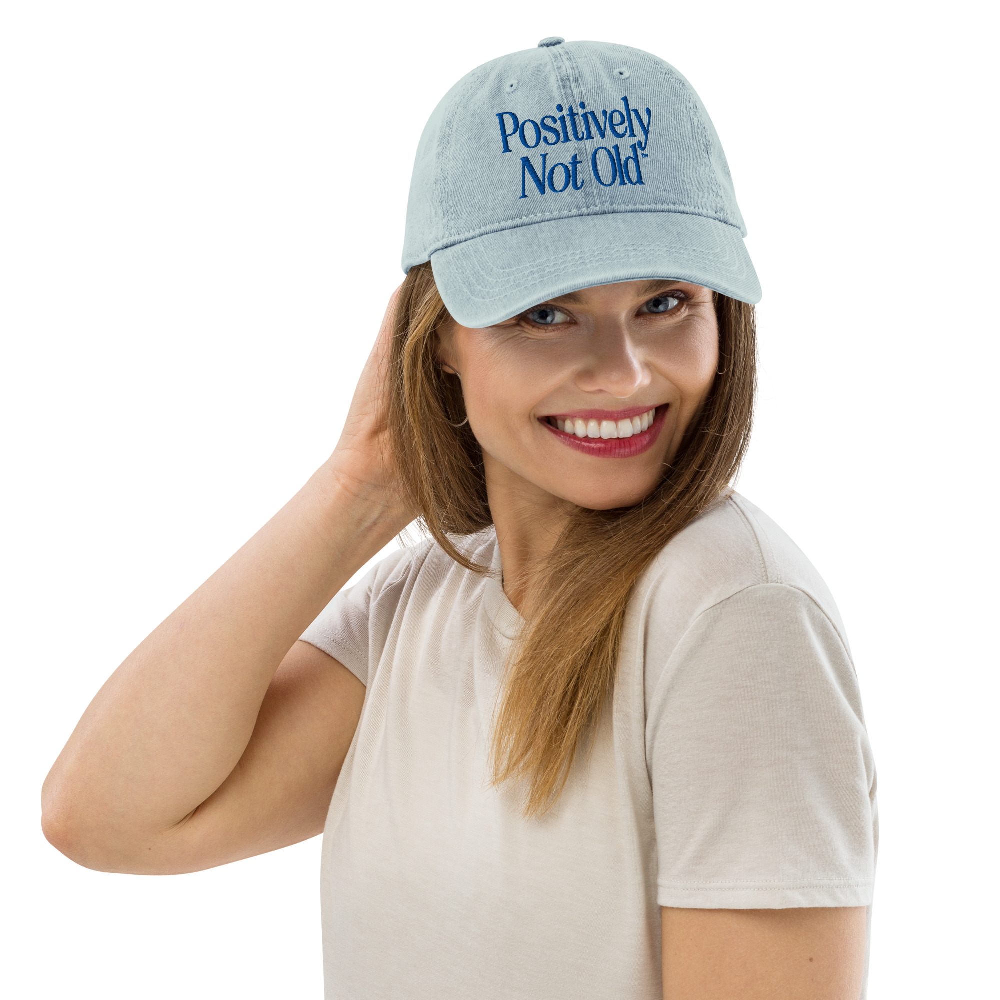 Positively Not Old Denim Hat - Image 5